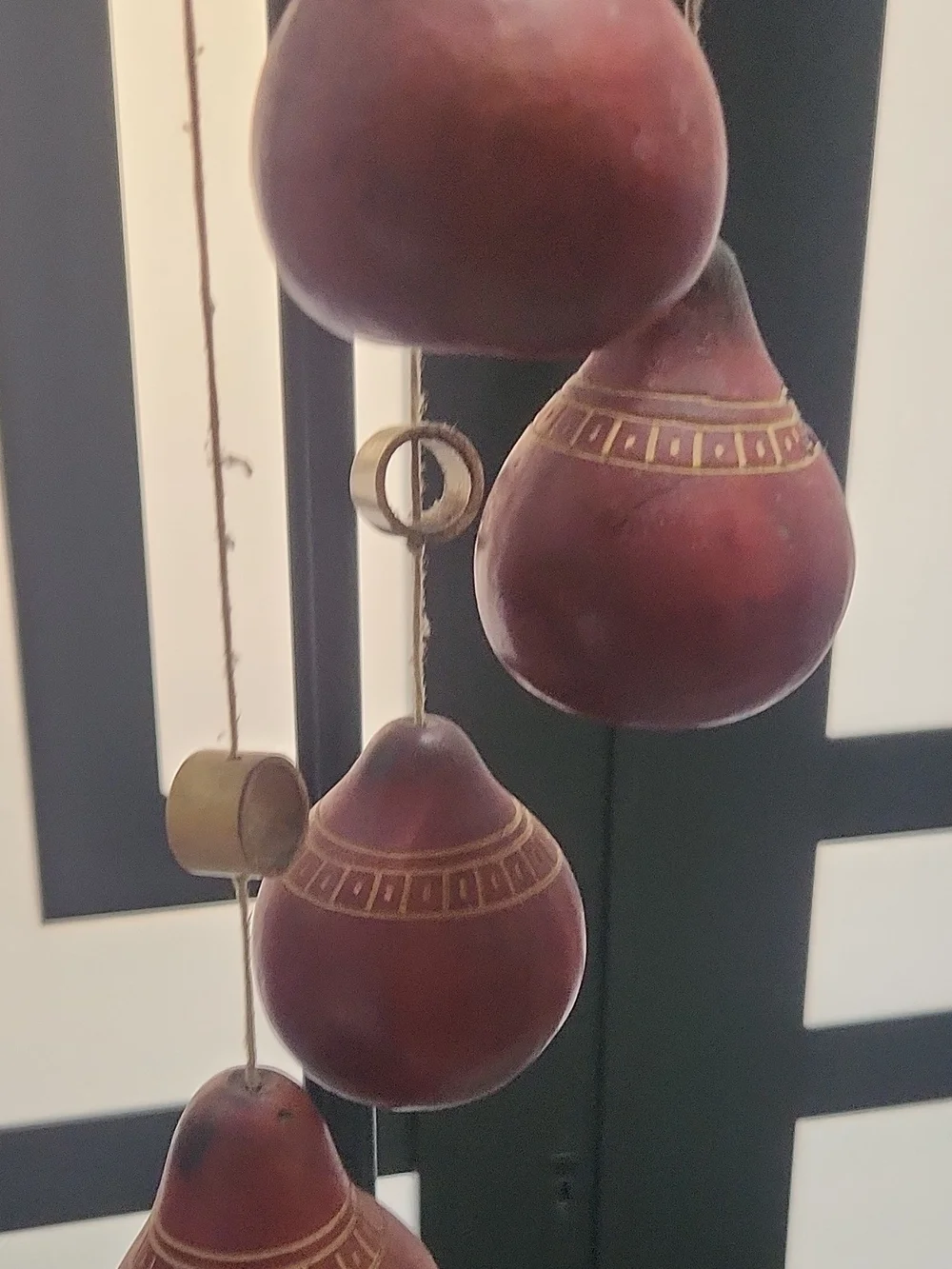 Handcrafted In Urugway Red Gourd Wall Hanging